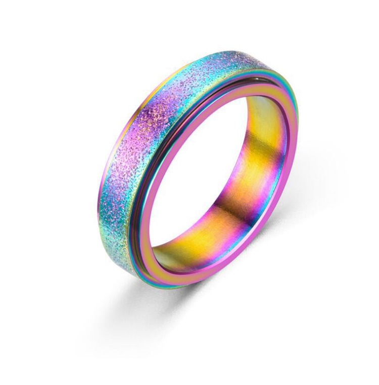 Cross-border Amazon bestseller titanium steel rotating ring, star and moon stress-relieving and anti-anxiety ring, European and American accessories/Chinese trend products pic 25