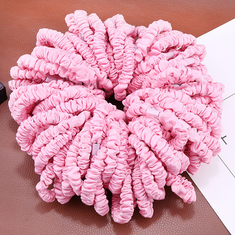 Korean-style chiffon small intestine hair tie, hair tie, pleated hair tie, leather band hair tie, simple and highly elastic hair accessory pic 7