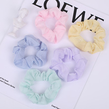 Mesh bun, large intestine circle, ponytail hair tie, fresh and fairy-like ins hair tie, sweet double-layer fabric hair tie wholesale pic 11