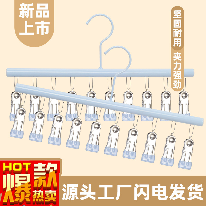 酒店木质衣架加粗款家用无痕防滑木头裤架衣服撑子复古实木晾衣架详情37