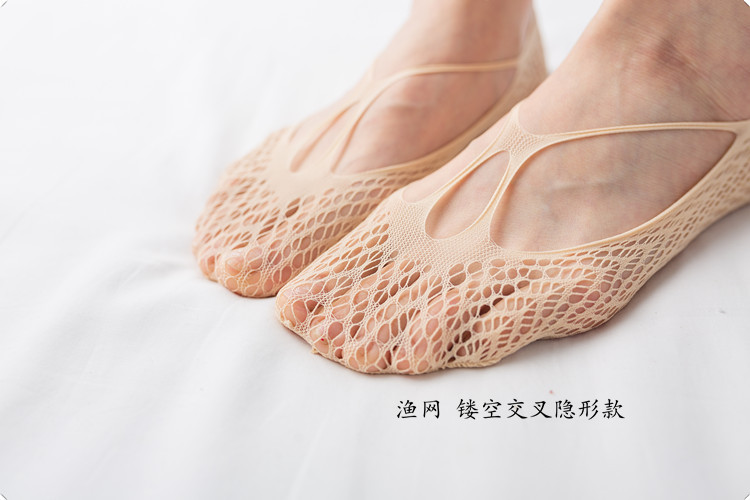 Primavera verano mesh invisible calcetines mujeres terciopelo cruzado calcetines respirables poco profundos slim calcetines fabricantes al por mayor pic 17