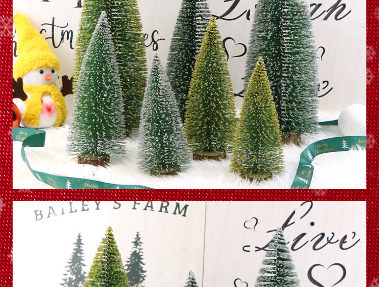 Mini gold and silver pink Christmas pine needle tree Christmas decoration with a simulated wooden base Christmas tree bedroom decoration is in full bloom pic 37