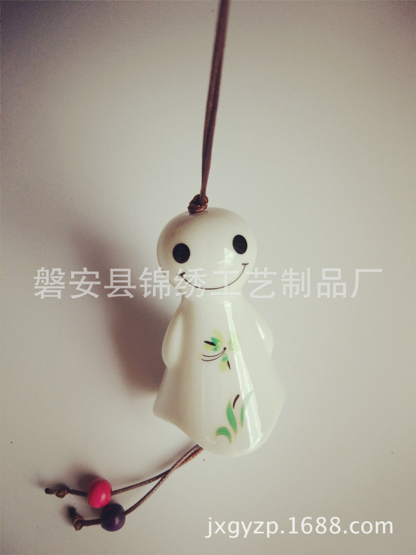 Hot-selling ceramic sunny day doll wind chime, sunny day doll pendant, car hanging, home decoration pendant pic 6