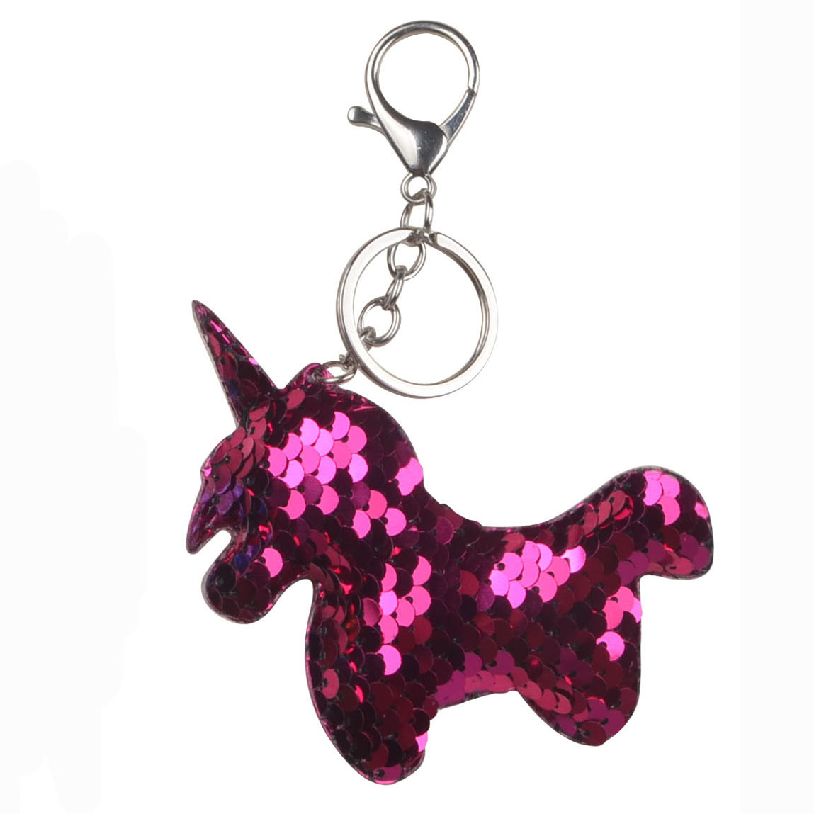 双面亮片包包独角兽海豚火烈鸟钥匙扣动物美人鱼礼品挂件跨境爆款详情18