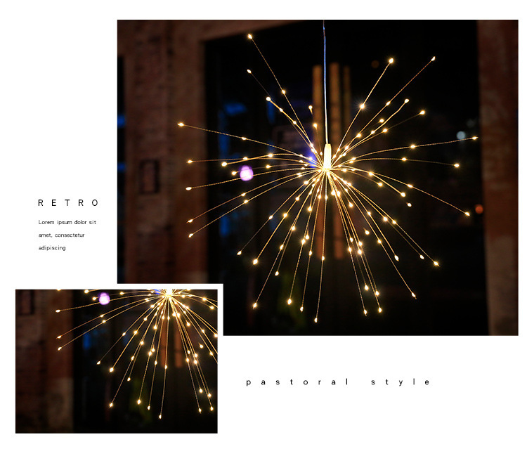 跨境烟花灯小彩灯装饰灯满天星别墅花园布置庭院氛围灯户外灯串详情7