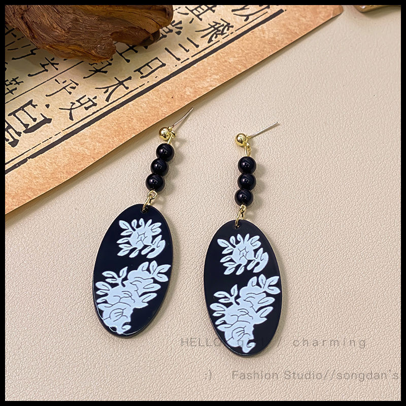 新中式国风扇形耳饰复古旗袍耳夹女无耳洞民族风汉服耳环古风耳坠详情14