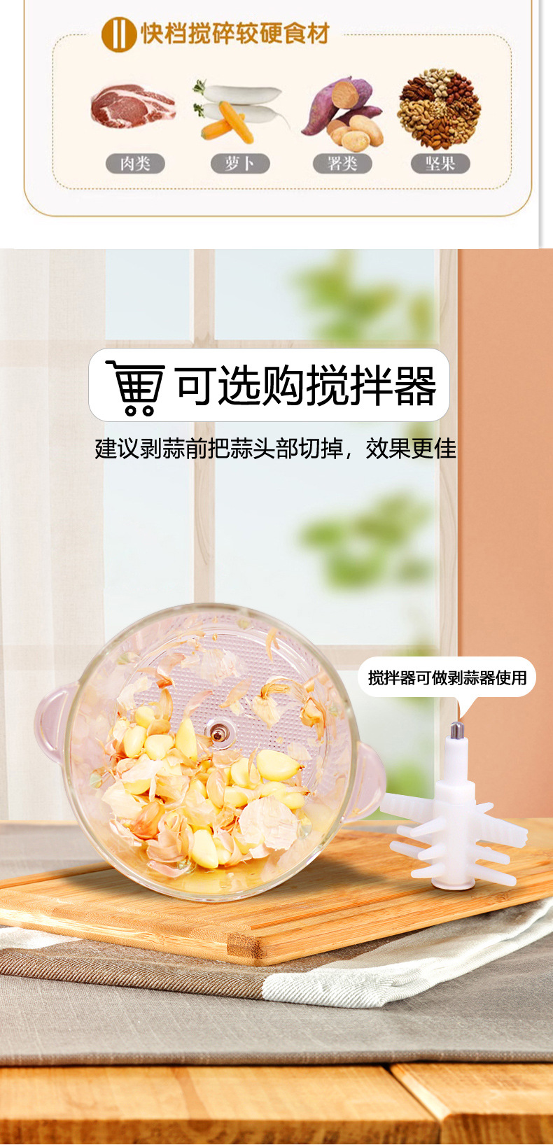 美罗漫绞肉机 家用全自动多功能不锈钢肉馅机 电动碎肉搅拌机小型详情13