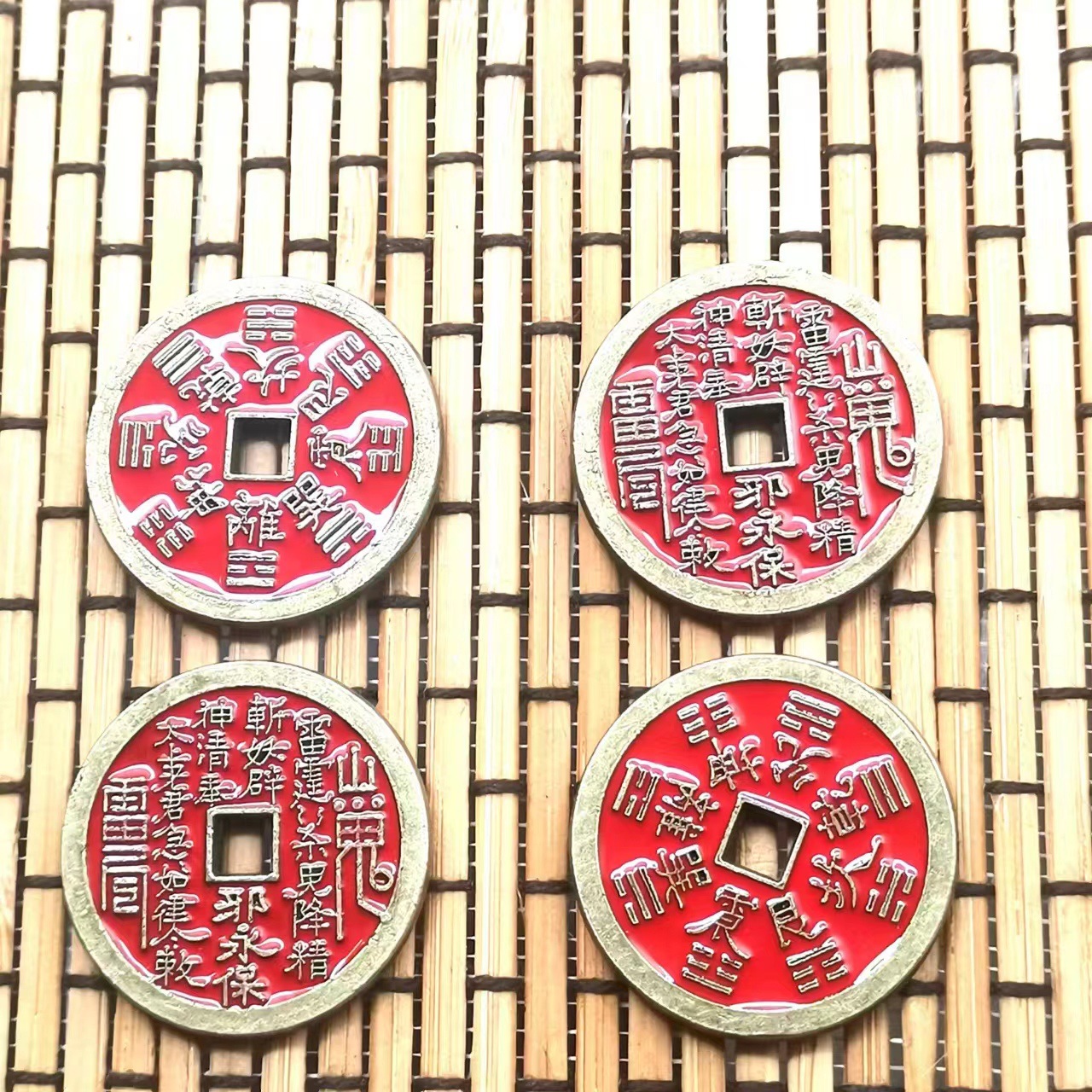 Wholesale mountain ghost pay square hole antique cinnabar pendants pic 4