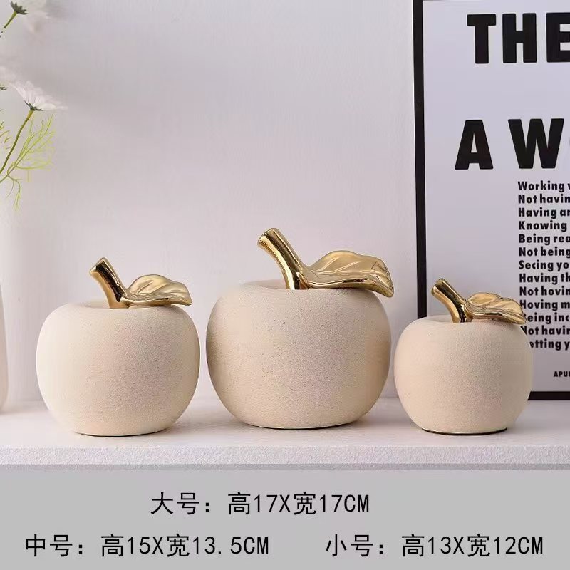 简约欧式家用酒店用定制苹果摆件电镀多彩多色详情13