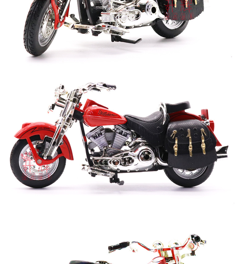 跨进1:12合金太子摩托车模儿童玩具摩托车摆件 蛋糕烘焙 男孩玩具详情7