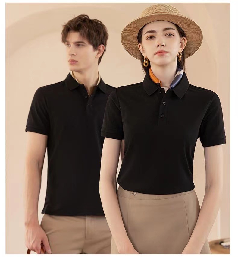 Solid-color POLO shirts, custom-printed work clothes, lapel short-sleeved T-shirts, group uniforms, work clothes, company uniforms, embroidery pic 31