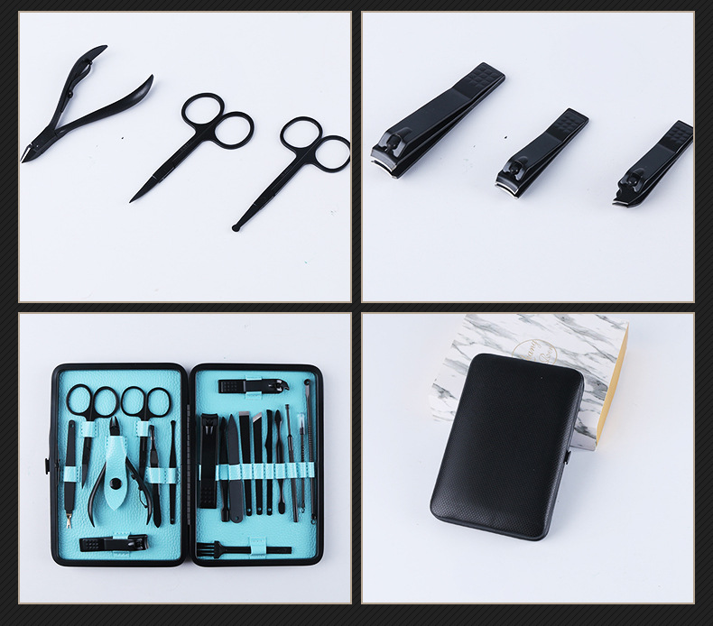 Wholesale of 19-piece new nail clippers and nail pliers set, stainless steel nail clippers and nail pliers set pic 136