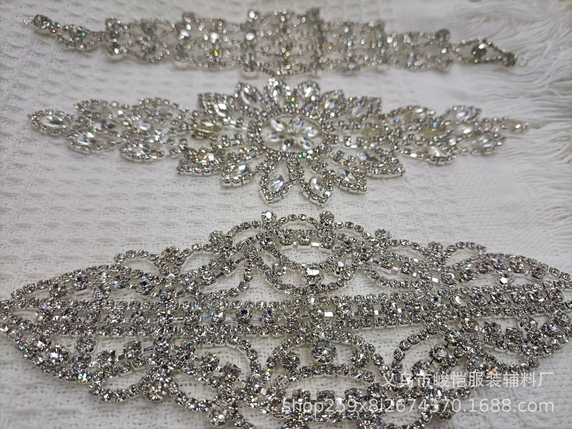 New hand-sewn diamond jewelry accessories, wedding dress accessories, belt decorations, DIY handcrafted materials, rhinestone decals pic 2