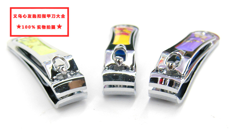 Small flat-mouthed rubber-coated nail clippers with notched patterns, 639 nail clippers in stock for wholesale pic 8