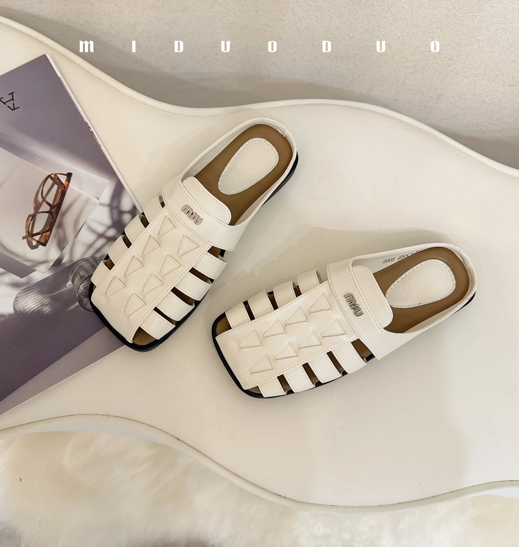 包头平底女士夏季外穿后空编织罗马鞋2024新款软底透气舒适凉拖鞋详情11