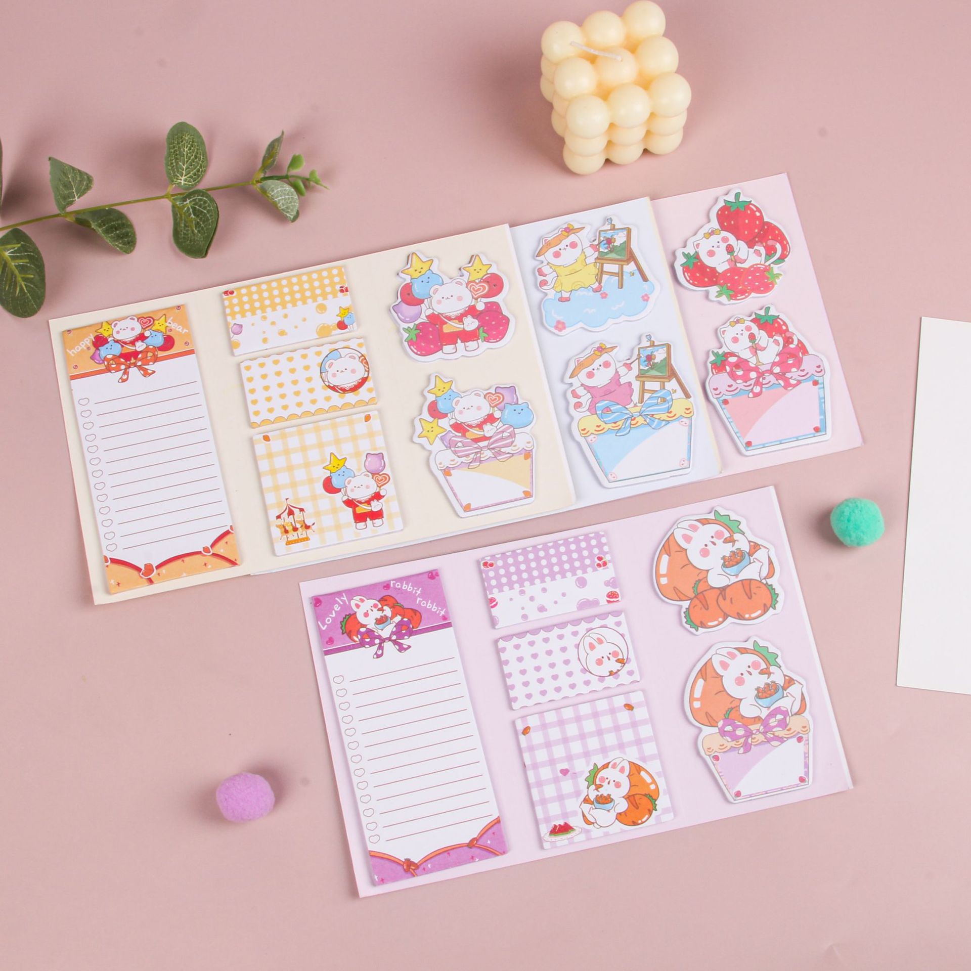 Colorful and cute sticky notes, customized cartoon creativity, ins takeout sticky notes, sticky note paper, index stickers, sticky note books pic 3