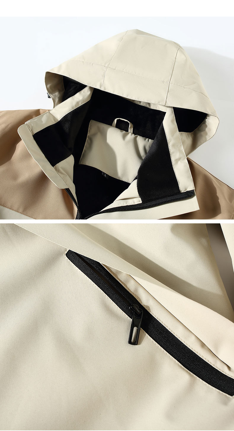 冬季一体冲锋衣工作服定 制logo加绒保暖刺绣户外团体活动服制图详情8