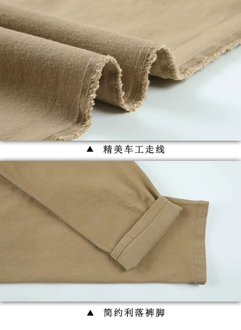 斜纹棉秋冬长裤中老年纯棉弹力女裤中年人春秋款外穿宽松直筒详情27