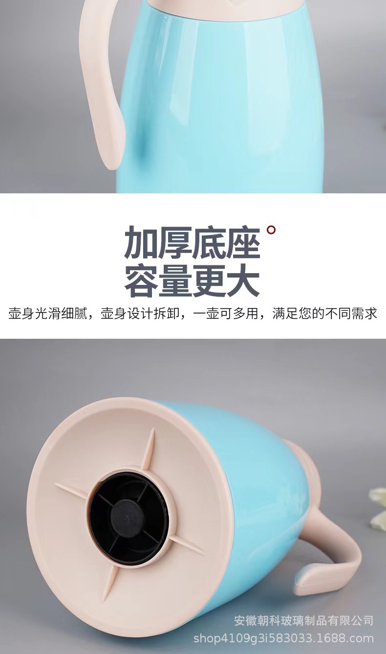 New European-style large-capacity vacuum glass inner liner insulated kettle, thermos flask, activity gift kettle, 1 liter, printed logo pic 7