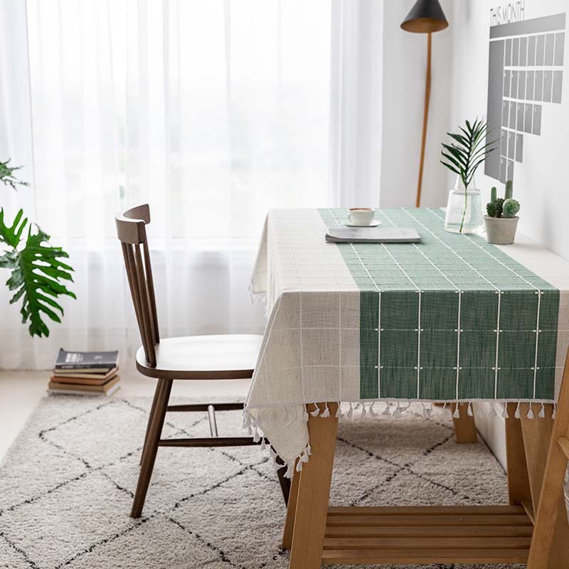 Cross-border northern European rectangular tablecloth, cotton, linen, linen decoration party, German, French, British coverings, wrinkle-free tablecloths pic 12