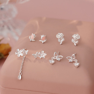 Ganjia Tongti S925 pure silver simple round piece earrings, elegant matte ear buckles, fashionable Hong Kong-style internet-famous ear rings pic 7