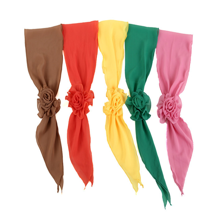 Four Seasons Korean classic monochrome lantern flower multi-functional fashionable silk scarf binding strap with rose and Jane Eyre Silk connection pic 6