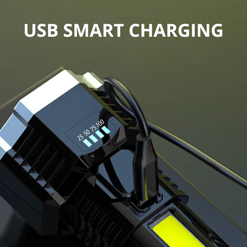 义乌闪电鹰led手电筒小强光便携户外可充电超亮cob工作灯多功能手详情26