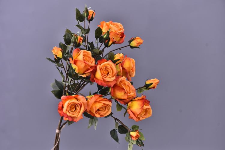 5 pieces of retro charred edge rose artificial flower decoration, artificial flower imitation dried flower, home soft decoration withered and dry, wedding Lanjin artificial rose wholesale pic 50