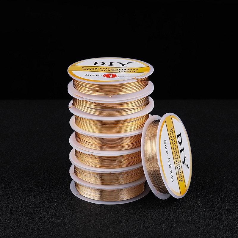 14K gold-coated color-retaining copper wire, kc gold and silver copper wire, gold wire winding, braided and shaped, diy handcrafted soft wire with strong color retention pic 5