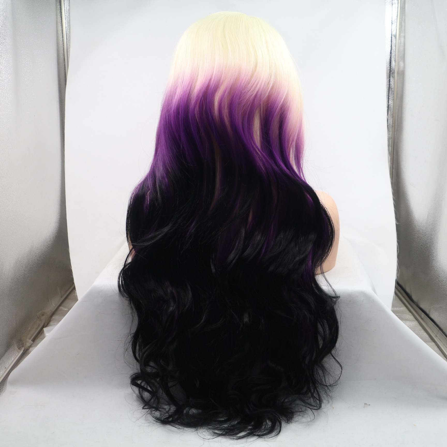 NEWLOOK European and American wig with long curly hair, a new cross-border wig with gradient colors from Lace Fashion pic 11