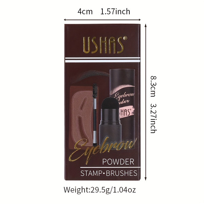 USHAS跨境眉毛套装眉刷眉贴眉粉染眉膏亚马逊懒人印章发际线修容详情7