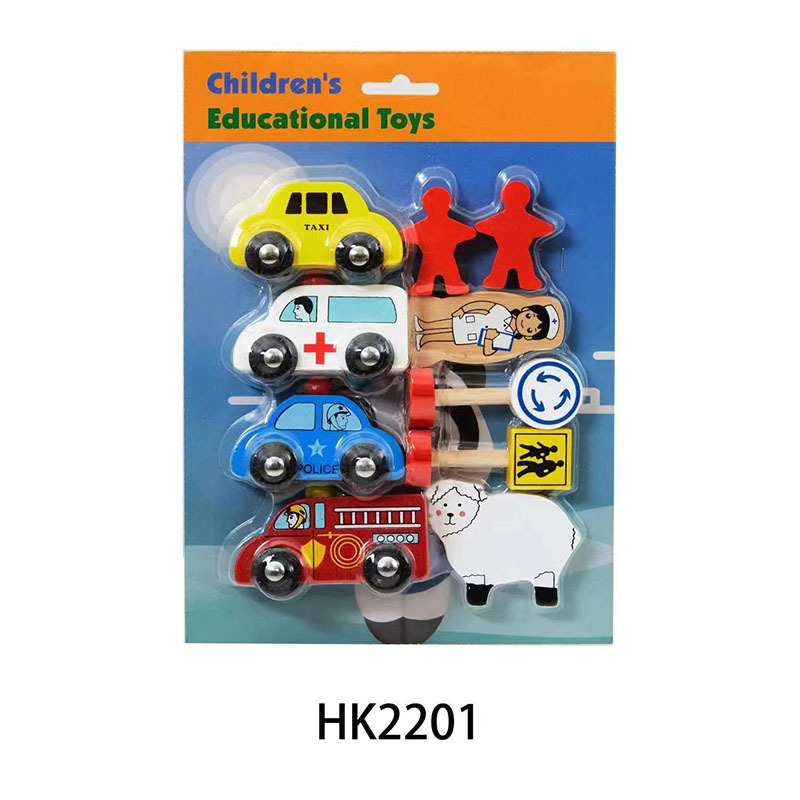 儿童益智科教实木磁性火车 木制交通标志牌马路标识牌仿真汽车详情11