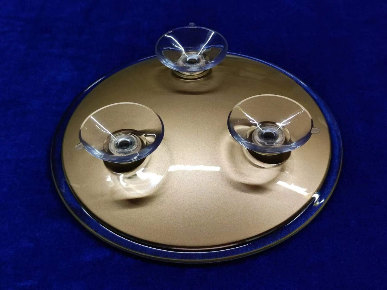 Factory direct supply three-suction φ162mm* 10/15/20x nail-free, convenient, cute, high-sided magnifying makeup mirror pic 5