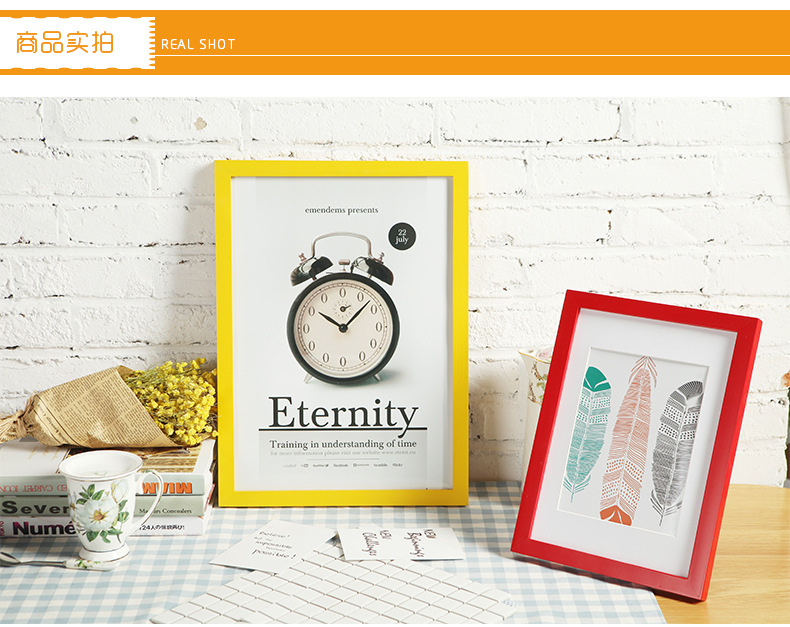 Solid wood photo frames for wall mounting, a4 display stands, 1000 pieces of jigsaw puzzle frames, 4-page poster large photo frames, factory customization pic 9