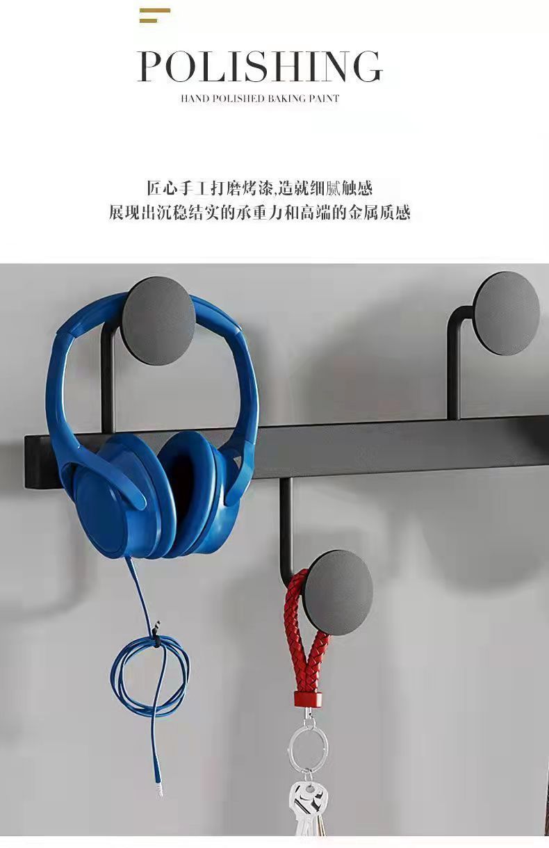 北欧免钉挂钩玄关装饰创意墙壁壁挂收纳置物衣帽架进门墙上挂衣钩详情17