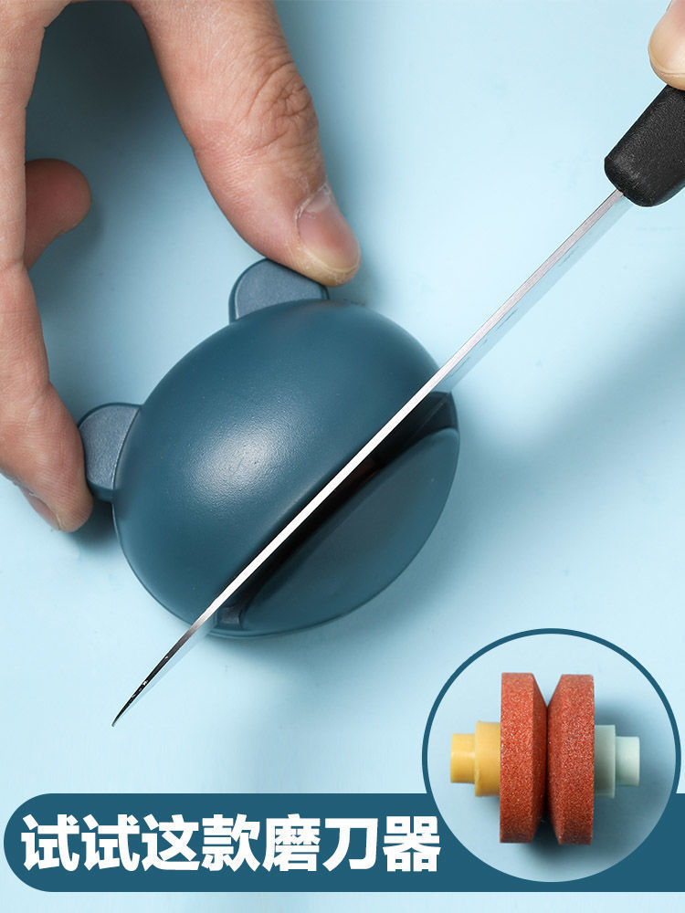 Cartoon creative whetstone, mini frog, manual knife sharpening wonder, home kitchen white corundum knife sharpening stand pic 15