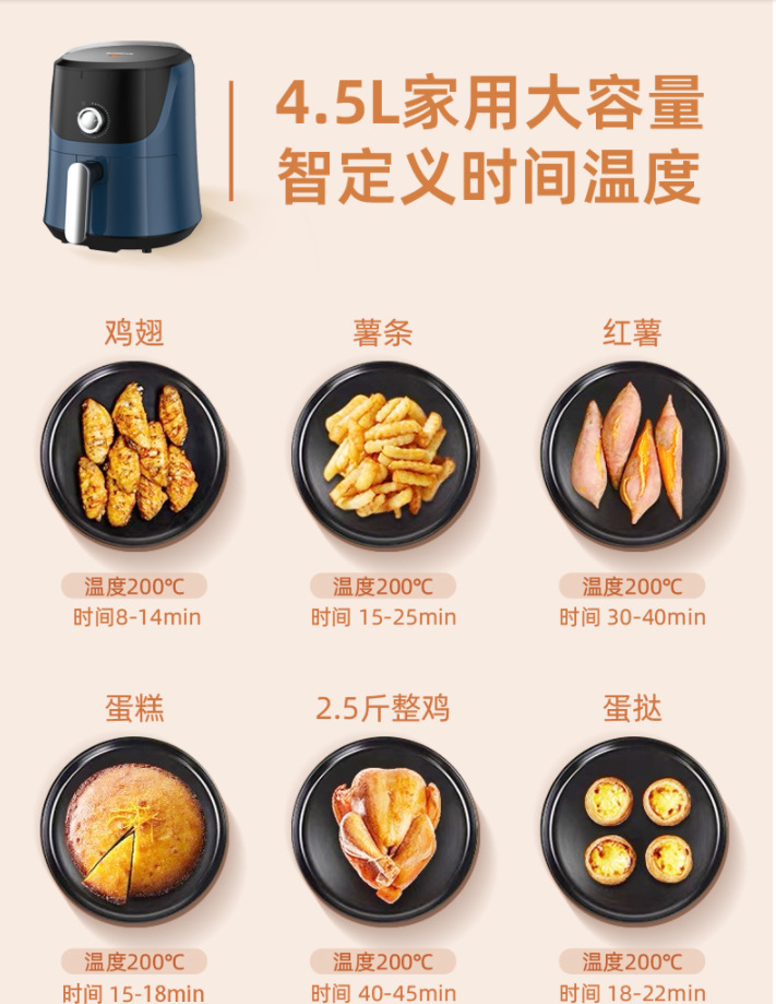 Cross-border Amazon air fryer, new best-selling household air oven, electric oven, new air fryer pic 2