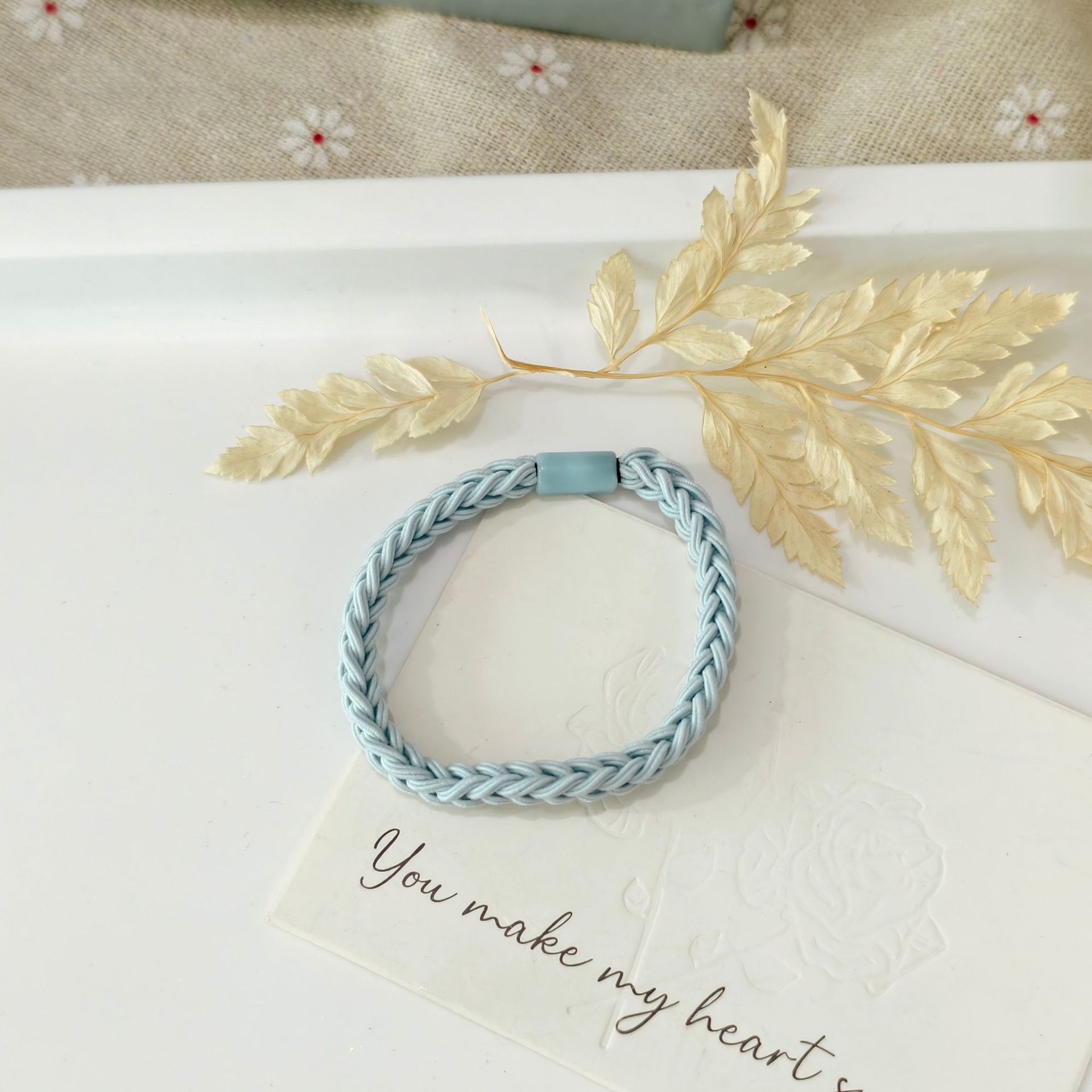 The basic hair band is highly elastic and durable. It can be used to tie a ponytail or hair. There are rubber bands, leather straps, hair ties, and leather straps for women. New style for 2025 pic 14