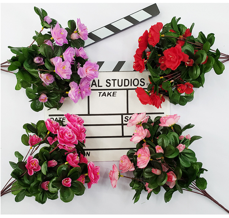 Artificial rhododendron flower bouquets, single dining table, Nordic decoration, green plants, living room placement, large-scale engineering decoration pic 10