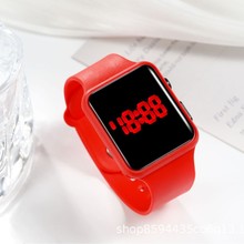 2024新品电镀韩版 LED学生电子表 方形按键彩灯男女情侣运动手表详情25