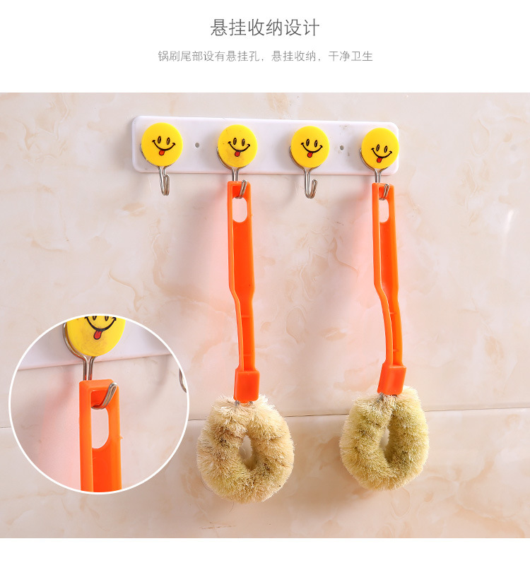 麻纤维锅刷厨房不沾油清洁刷长柄去污清洁灶台刷可悬挂家用洗碗刷详情8