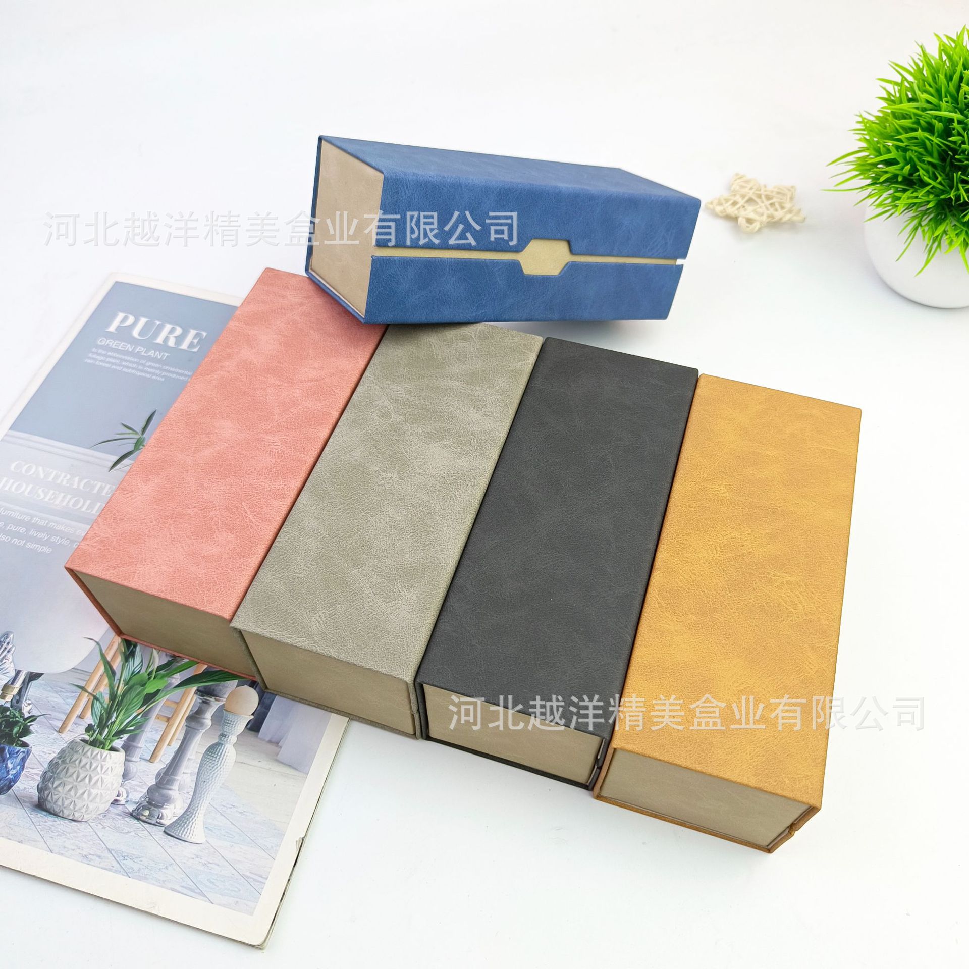 双层眼镜盒两幅装厂家批发大容量近视眼镜盒简约高级防压太阳镜盒详情7