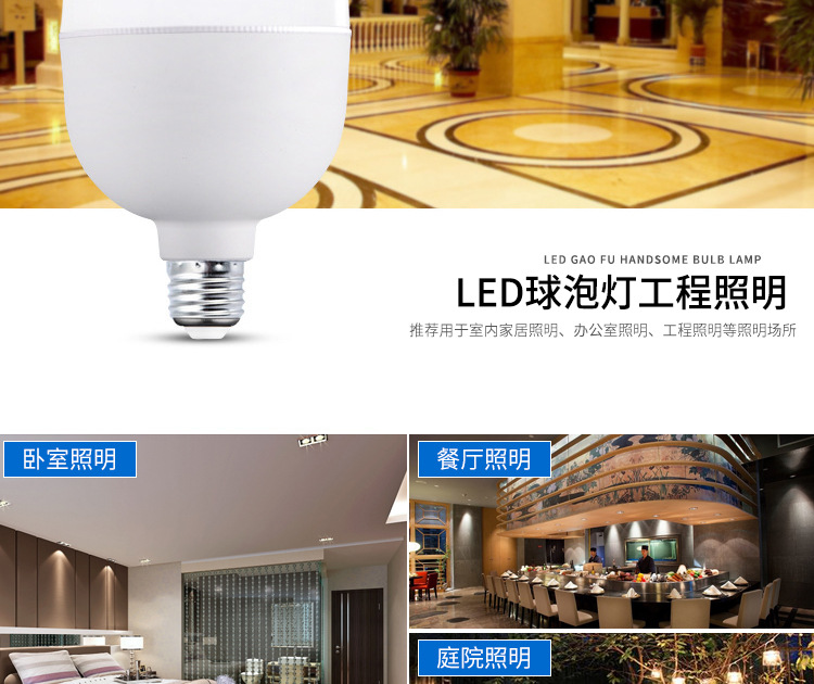 led灯泡 批发 塑包铝球泡 家用节能球泡灯 E27/B22高富帅球泡灯 pic 12