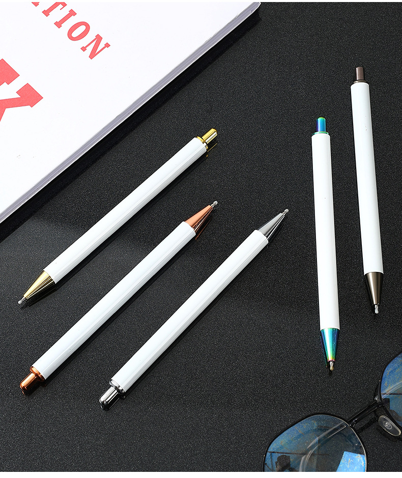 Metal pens, ballpoint pens, white gel pens, signature pens and ballpoint pens are in stock and can be used for heat transfer and sublimation pic 13