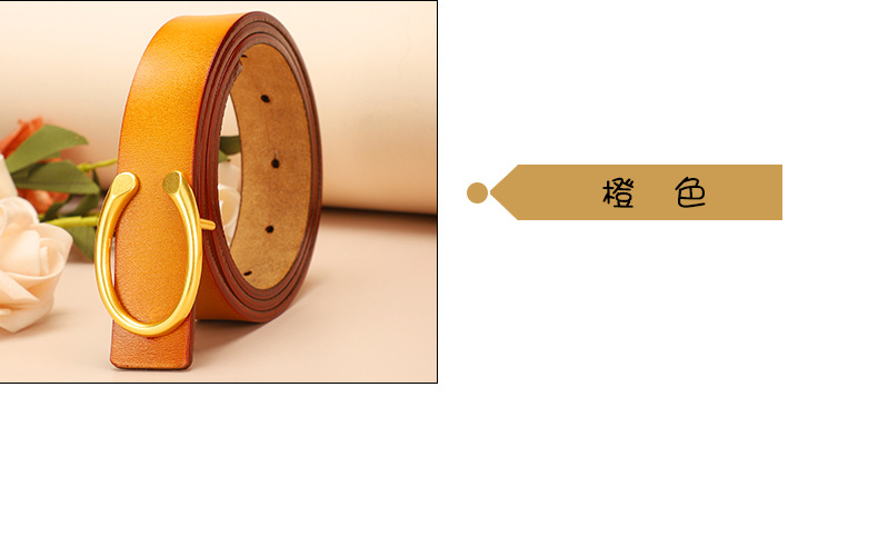 皮带真皮仿古C字扣精致腰带女百搭装饰裤腰带裙子厂家批发腰带女详情6