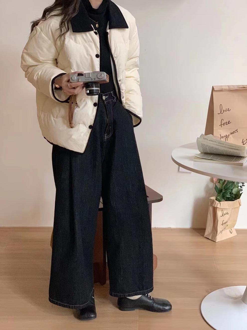 Lapel Dongdaemun light down cotton-padded jacket for women, short chanel-style cotton-padded jacket, casual coat for winter pic 13