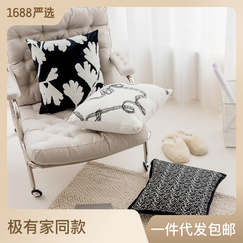 跨境亚马逊家居客厅沙发靠枕床头靠垫背ins风现代简约沙发抱枕套详情9