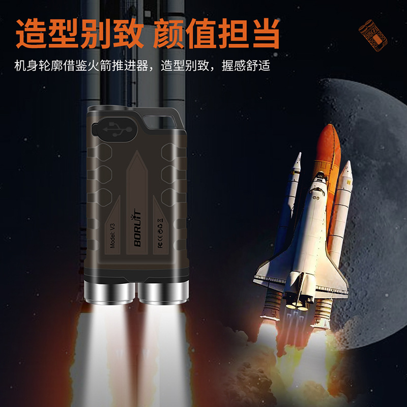 New LED keychain light, high-intensity mini flashlight, emergency flashlight, magnetic fluorescent flashlight pic 6