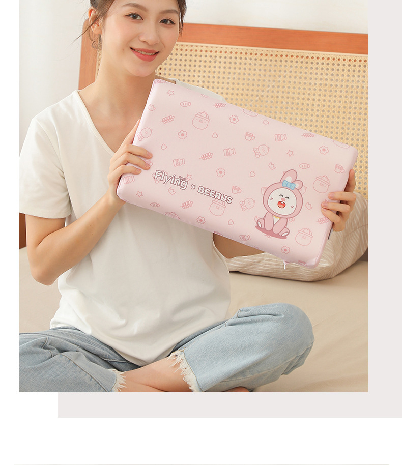 比鲁斯系列记忆棉枕头慢回弹记忆枕芯婴儿枕猫肚皮凉感枕儿童枕头详情9