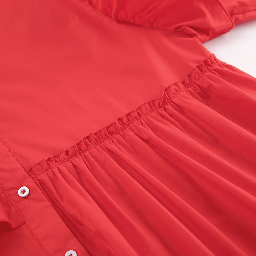 新年衬衫裙2024春夏设计感欧美ins长袖连衣裙休闲时尚宽松娃娃裙详情20